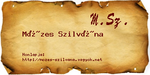 Mózes Szilvána névjegykártya
